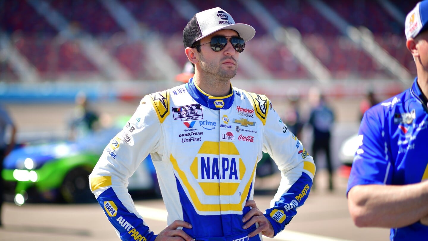 Featured image for Chase Elliott Secures Pole at Dover After Rain Washout