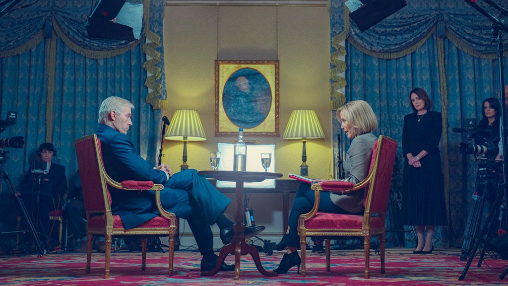 Featured image for "Netflix's 'Scoop': Gillian Anderson and Rufus Sewell Discuss Prince Andrew Drama"