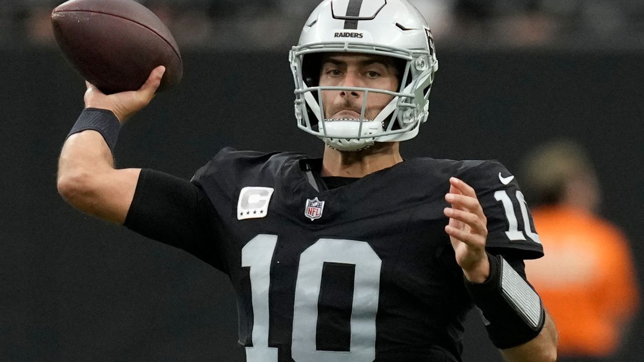 Raiders' Jimmy Garoppolo Injured, Hospitalized in Victory over Patriots