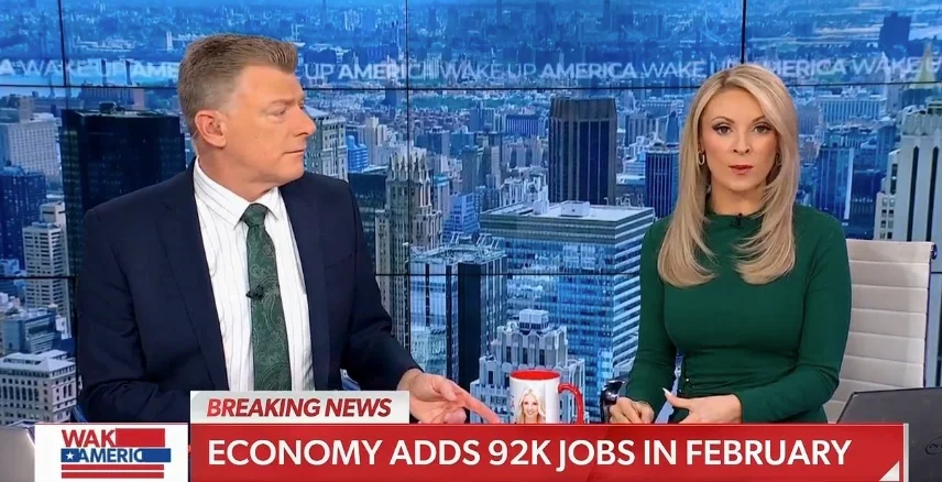 Newsmax On-Air Correction: February Jobs Report Reveals a Loss, Not a Gain