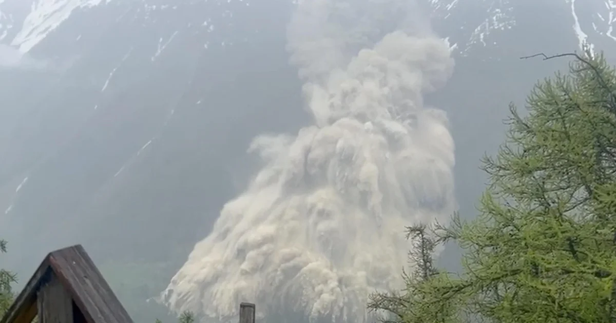 Swiss Alpine Village Nearly Wiped Out by Glacier Collapse