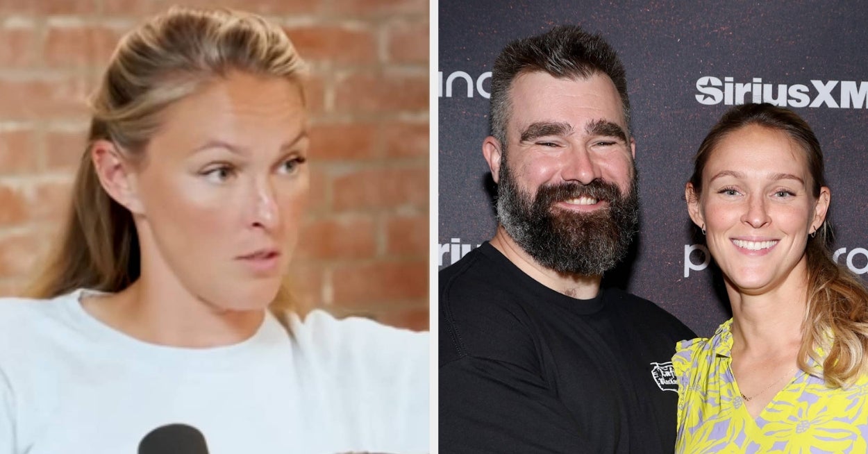 Featured image for Kylie Kelce's 'Kitchen Phone' Rule Sparks Parenting Debate