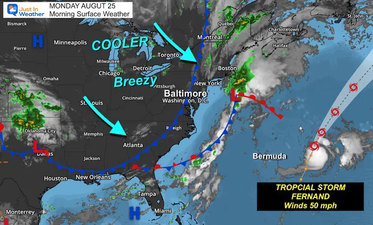 Featured image for Cooler Front Brings Autumn-Like Weather and Clears Clouds
