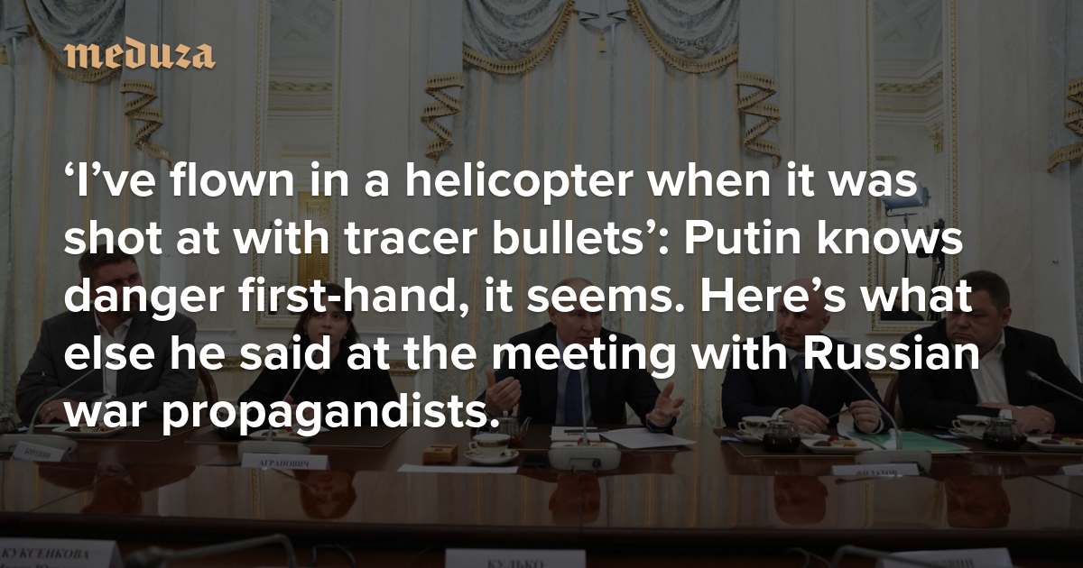 Putin's Rare Admission: Helicopter Shot at with Tracer Bullets During War.