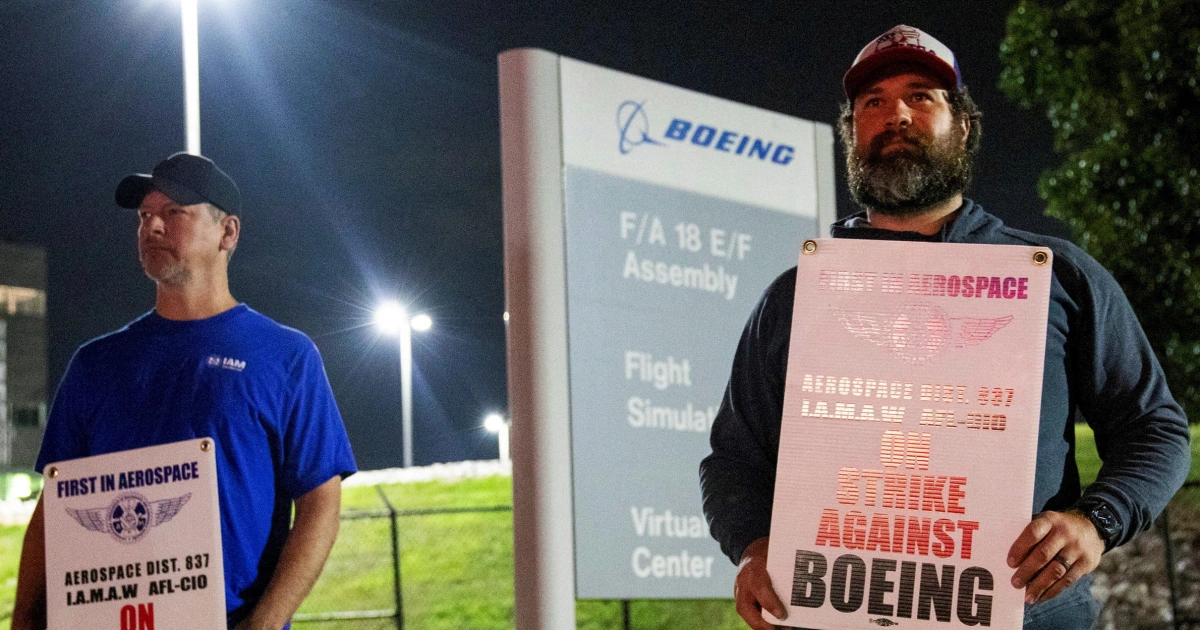 Featured image for Boeing Fighter Jet Workers Strike Amid Manufacturing Dispute