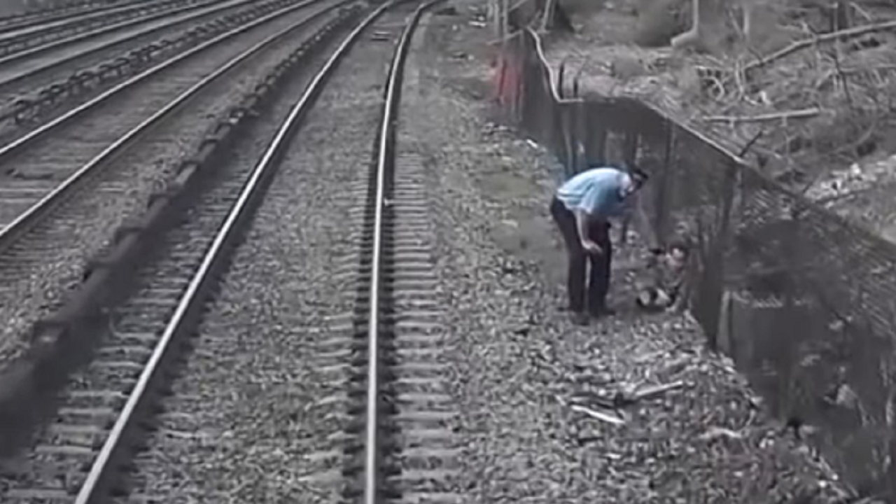 Featured image for MTA workers save toddler from train tracks in daring rescue.