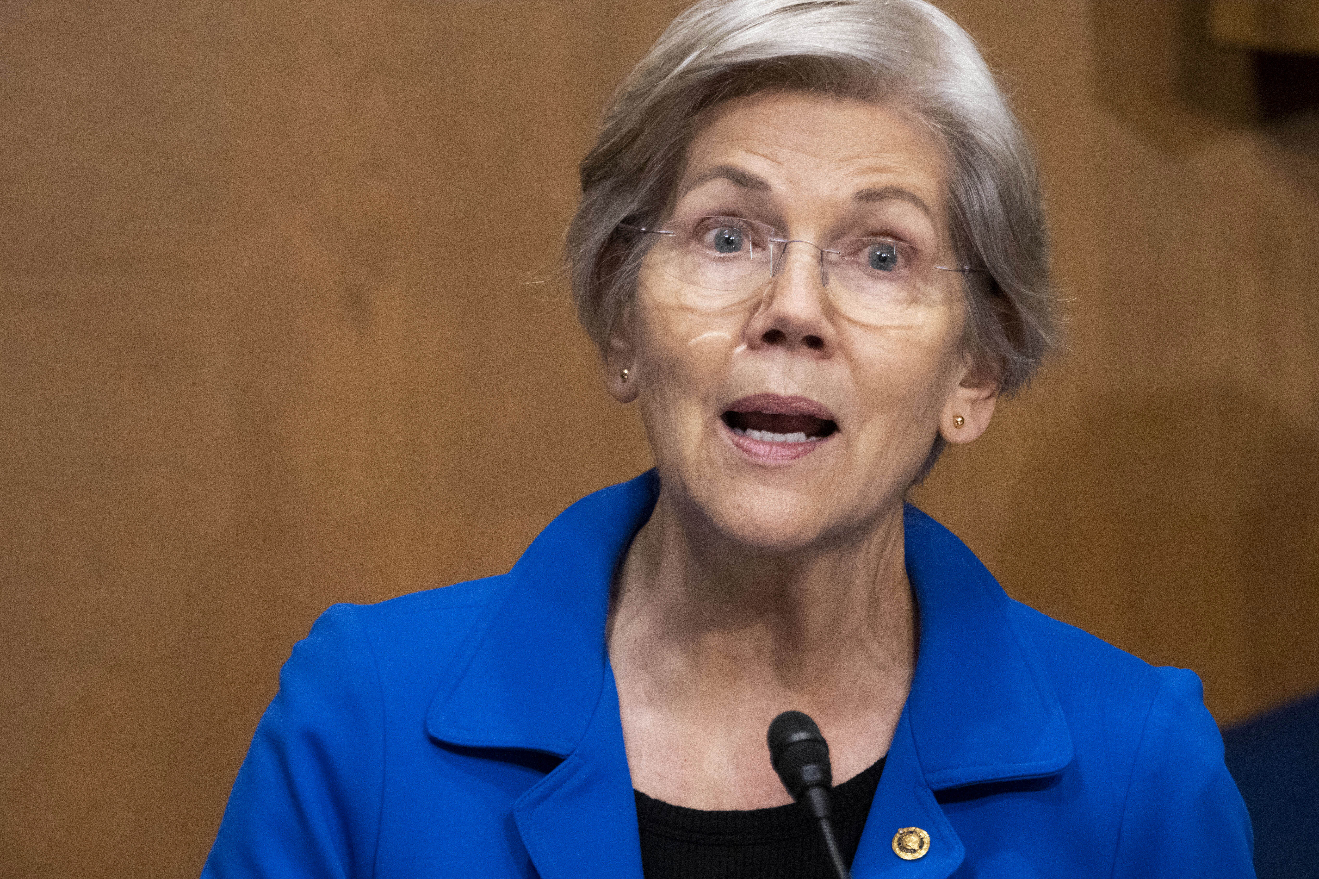 Elizabeth Warren Criticizes Fed Chair's Performance and Calls for Investigation into Bank Failures.
