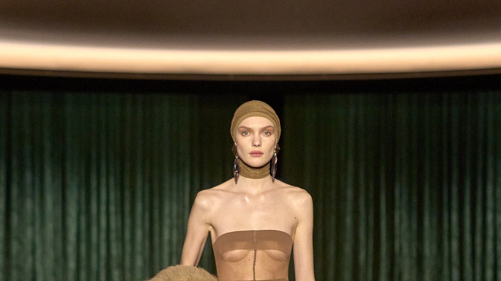 Featured image for "Paris Fashion: Saint Laurent's Fall 2024 Collection and Olivia Wilde's See-Through Outfit"