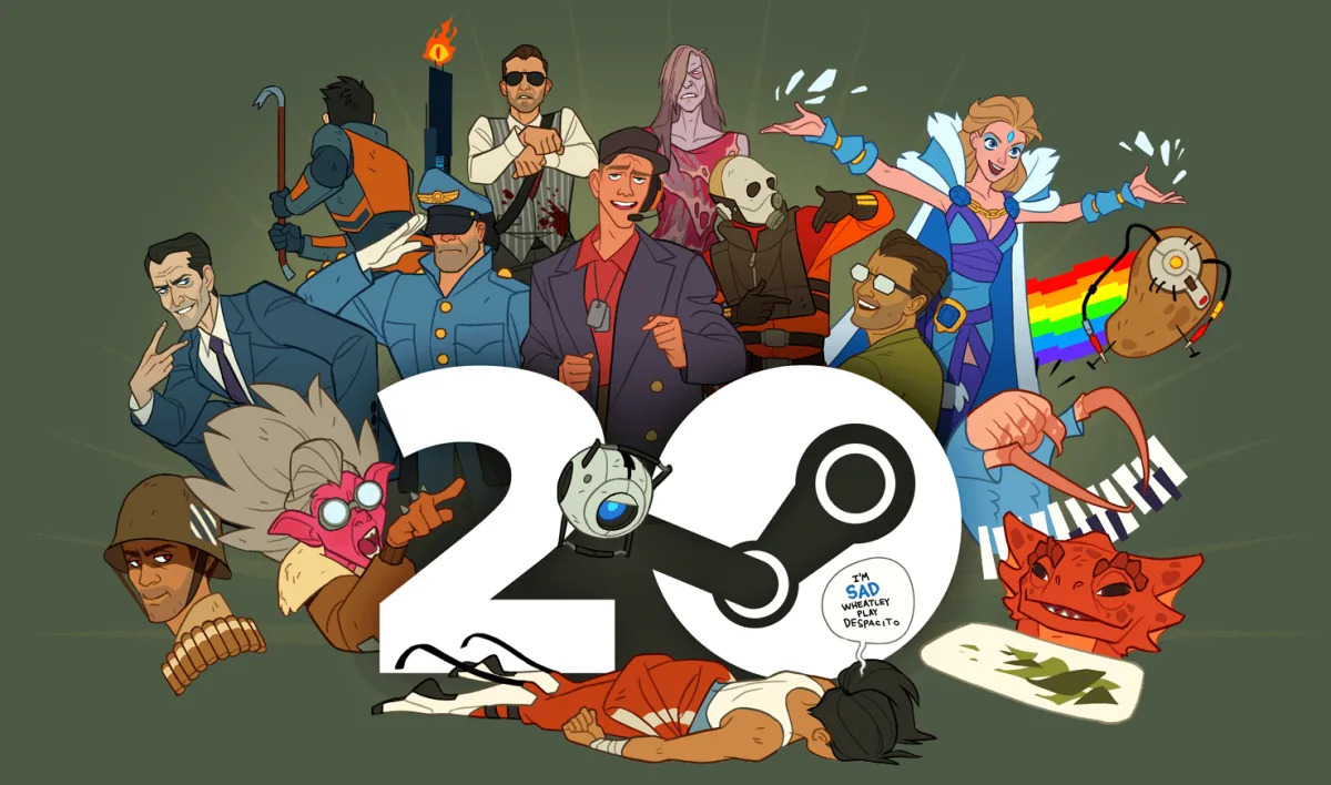 "Steam's 20th Anniversary: Green Celebrations and Big Sales"