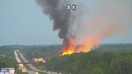 Massive Structure Fire Engulfs Slinger's Sherman Way.