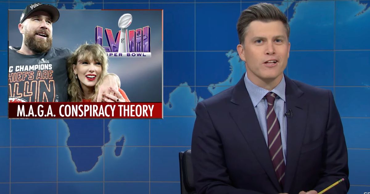 "SNL's Colin Jost Takes Down MAGA World and Taylor Swift Conspiracy Theories"