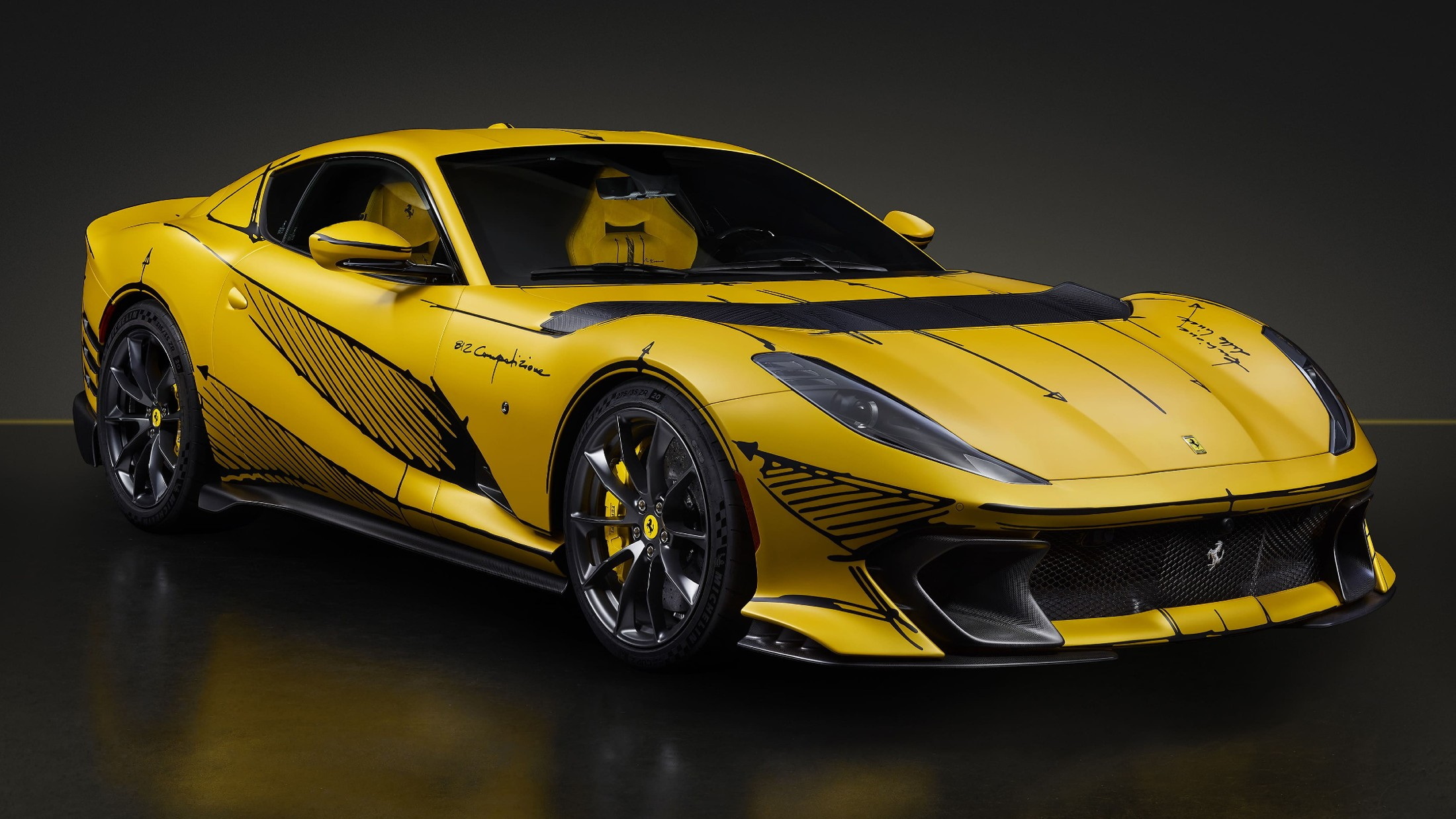 "Sketchbook-Inspired Ferrari 812 Competizione Breaks Cover in Bespoke Style"