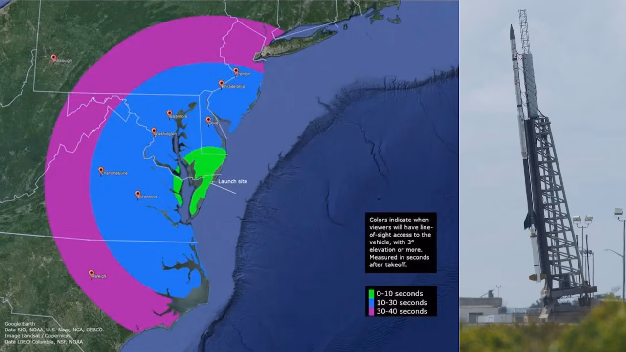 NASA Rocket Launches Visible Across the Mid-Atlantic Tonight