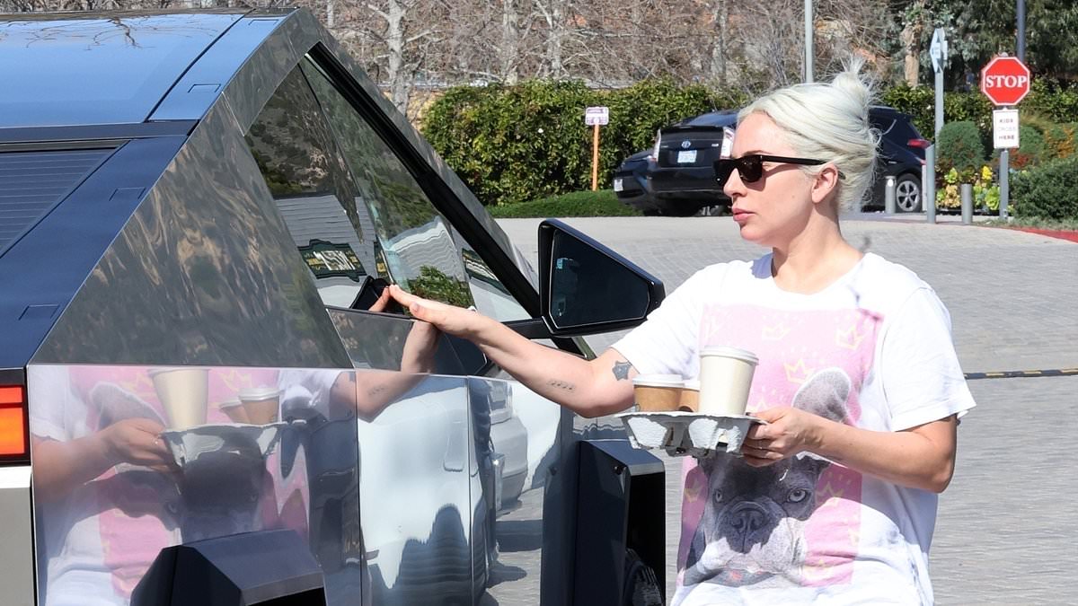 Featured image for "Lady Gaga Takes Her Tesla Cybertruck for a Casual Coffee Run"