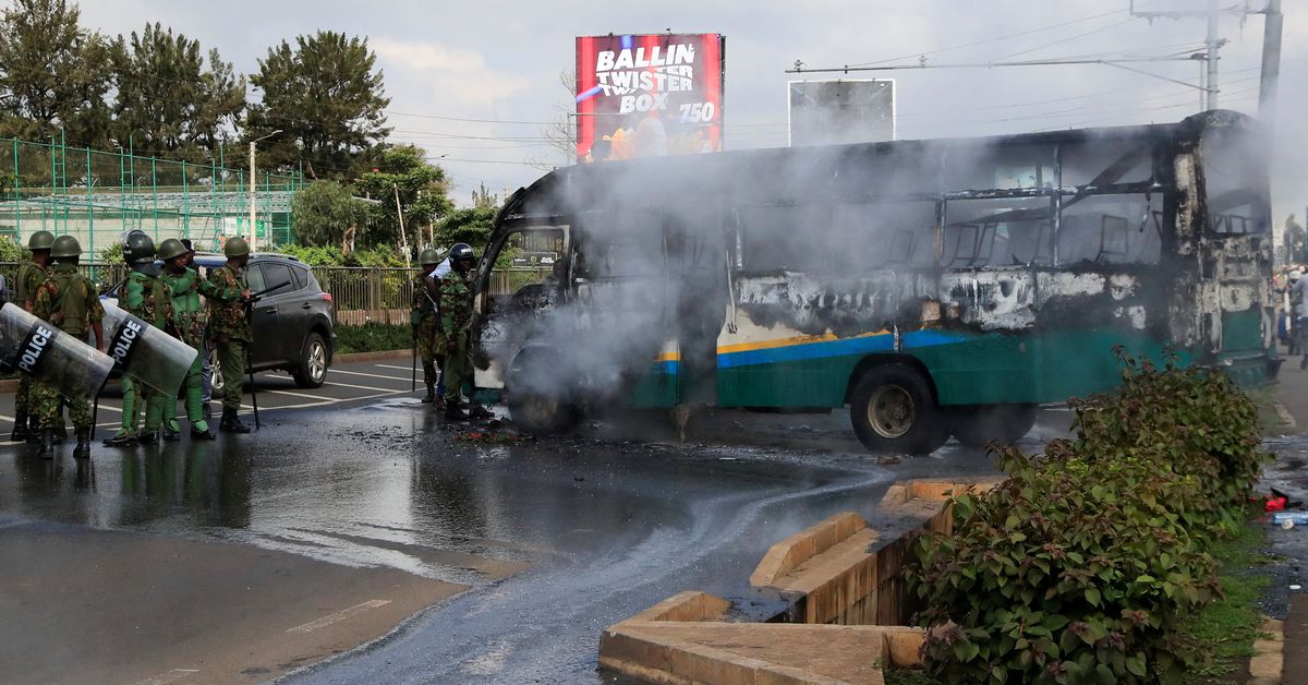 Police use tear gas as Kenyan anti-government protests continue.
