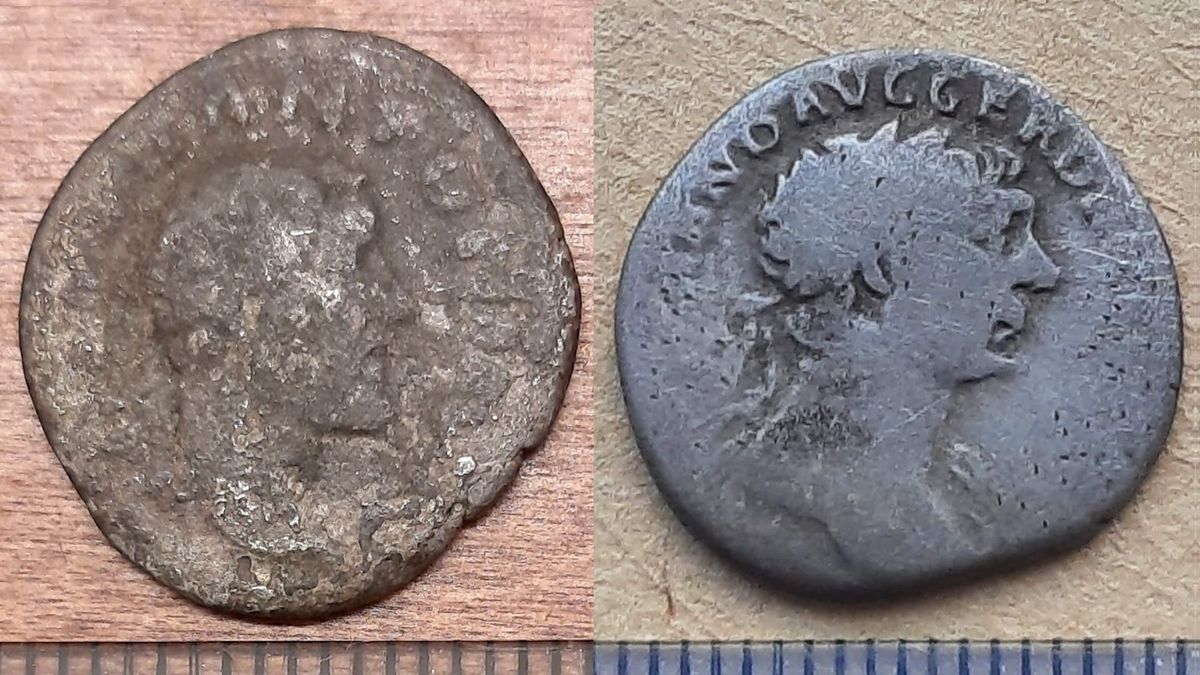 Archaeologists puzzled by Roman coins found on shipwreck island.