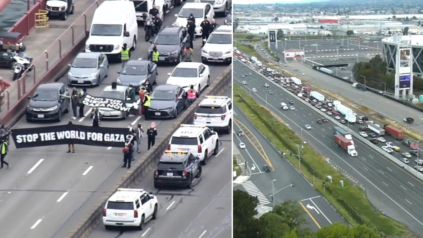 Featured image for Pro-Palestine Protesters Cause Traffic Chaos on Golden Gate Bridge and I-880