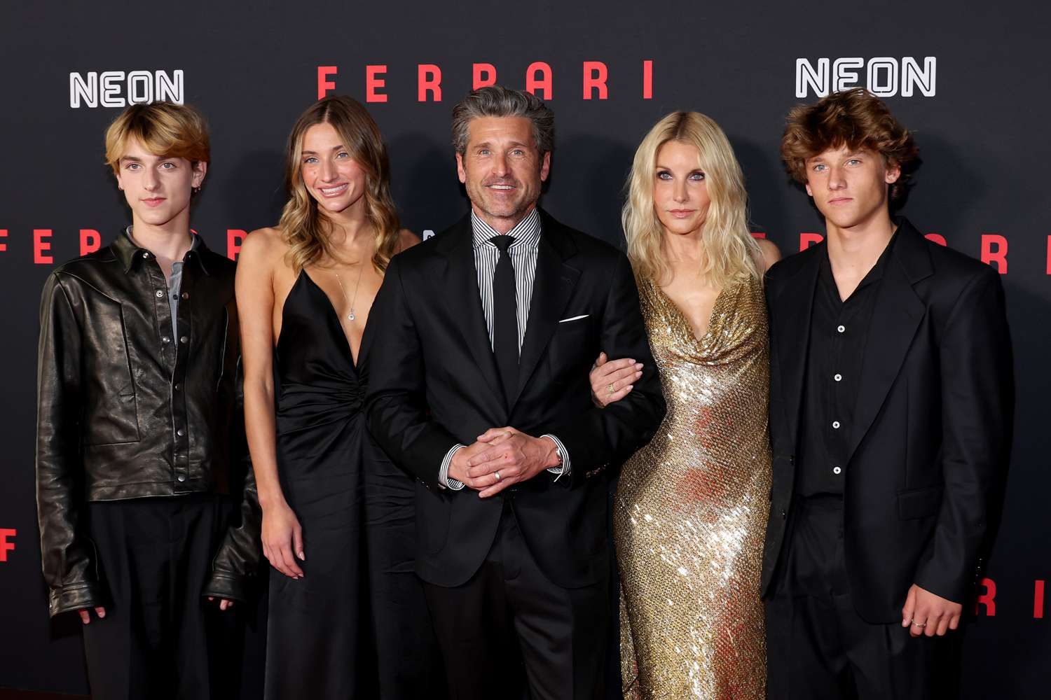 Featured image for Patrick Dempsey's Family Shines on 'Ferrari' Red Carpet