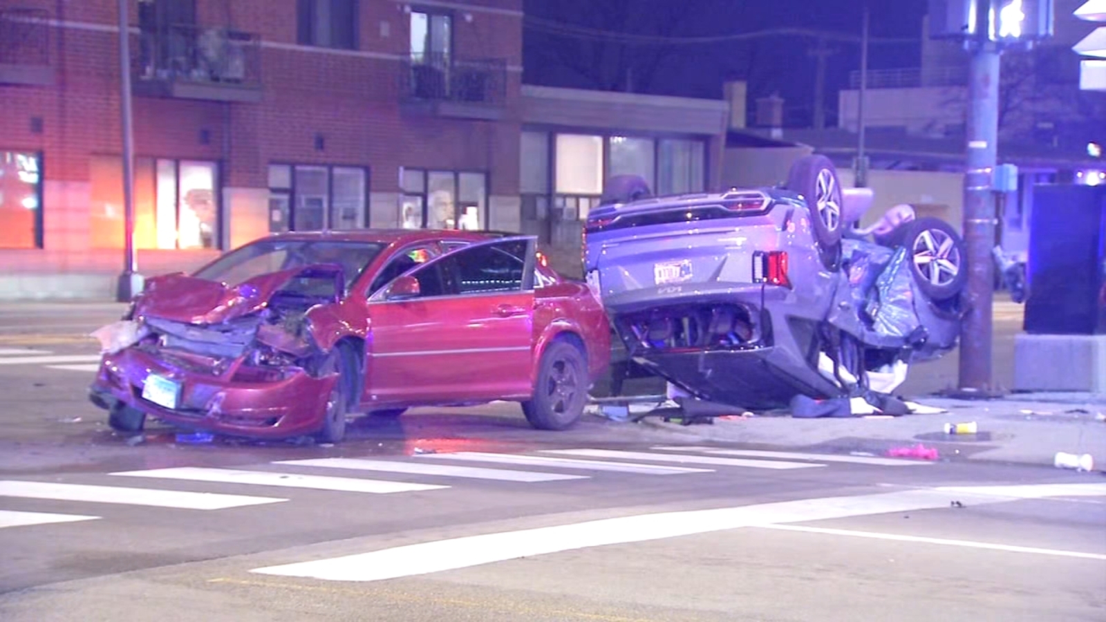 Multiple Car Crashes in Chicago and Wyoming Leave Several Injured and One Dead.
