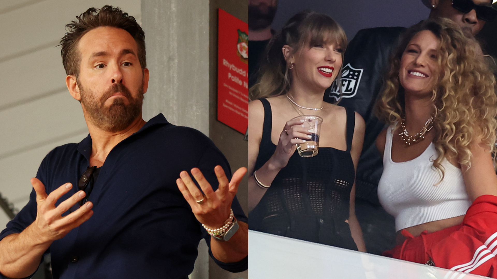 "Ryan Reynolds Teases Blake Lively at Super Bowl 2024 with Taylor Swift"
