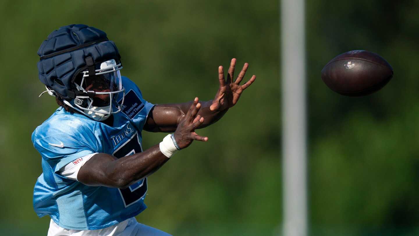 Featured image for Titans' Tyjae Spears to miss several weeks with high ankle sprain