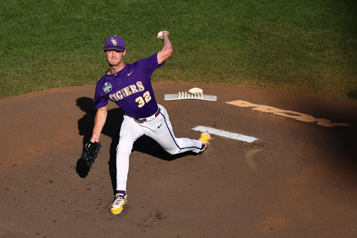 Featured image for LSU's Kade Anderson Dominates in College World Series Opener