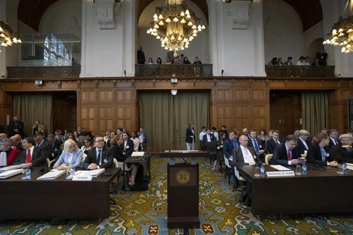 Russia calls for dismissal of Ukraine's case over Crimea and terrorism funding at UN court.
