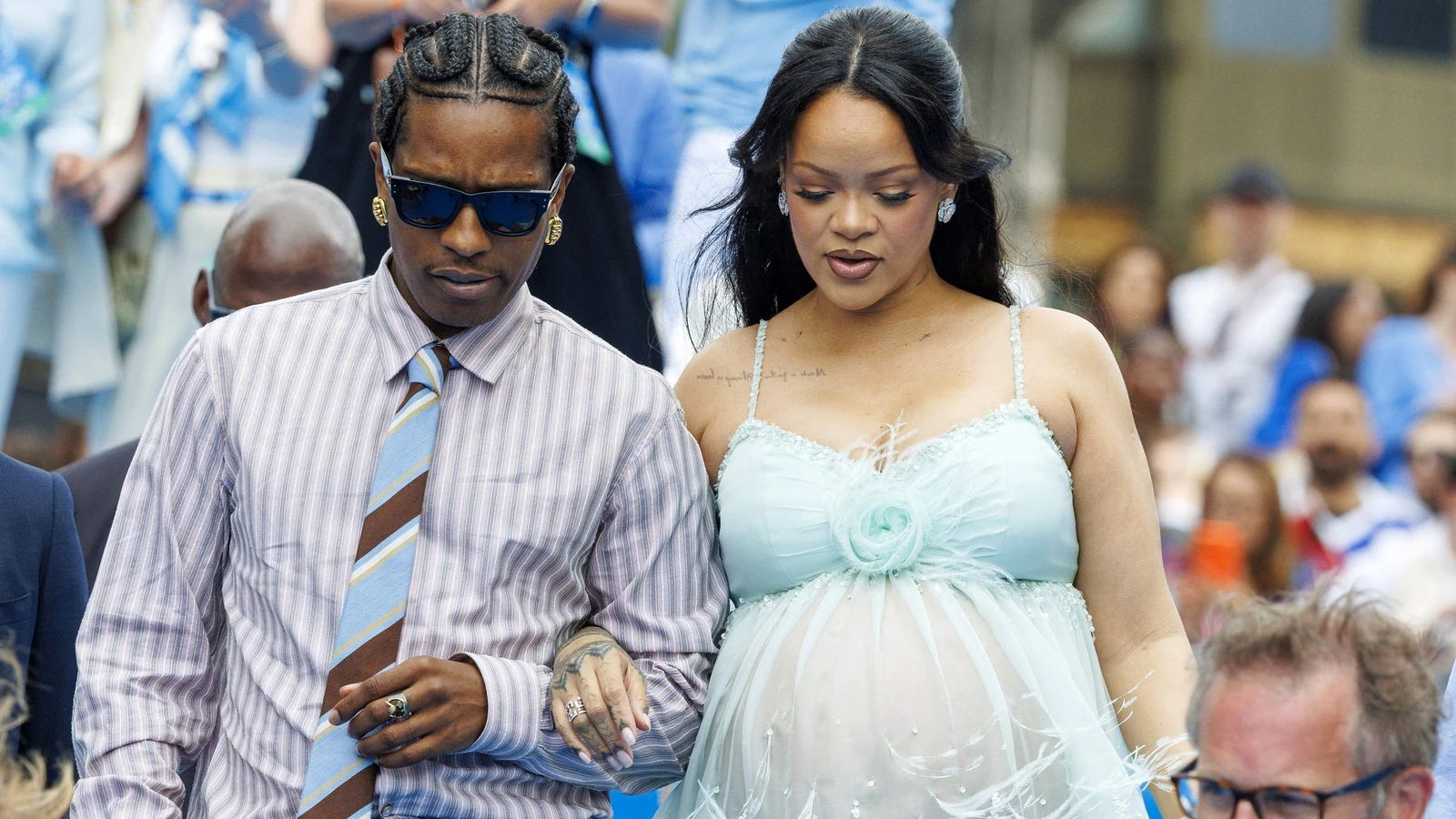 Featured image for Pregnant Rihanna and Son Riot Support A$AP Rocky at Paris Fashion Week