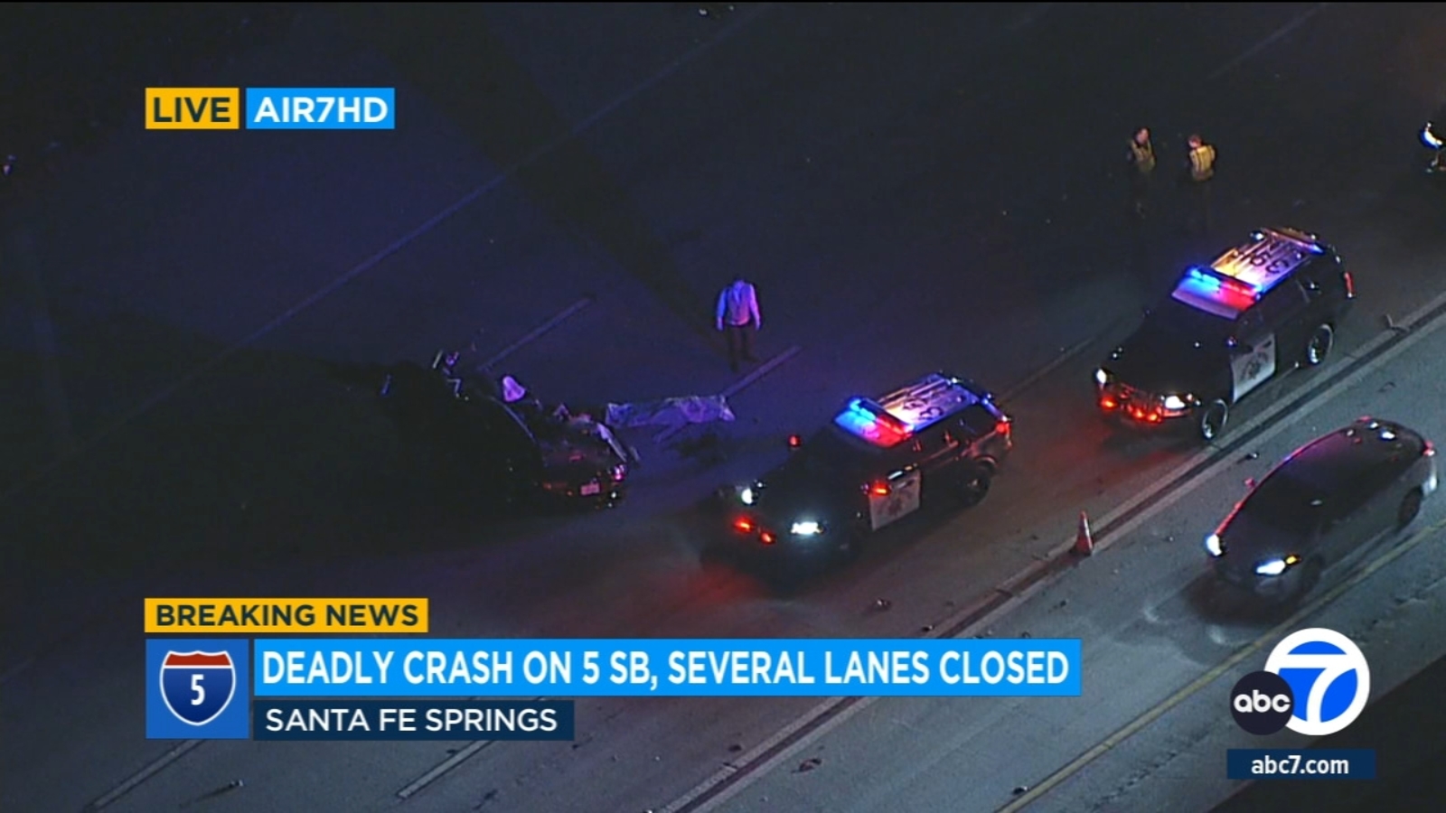Featured image for Fatal DUI Crash on 5 Freeway in Santa Fe Springs: 2 Dead, Lanes Closed