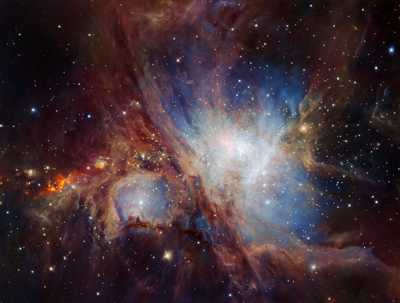 "December's Night Sky: Orion Nebula Lights Up the Sky"