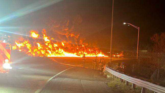Featured image for Tanker Fire Shuts Down I-795 in Pikesville.