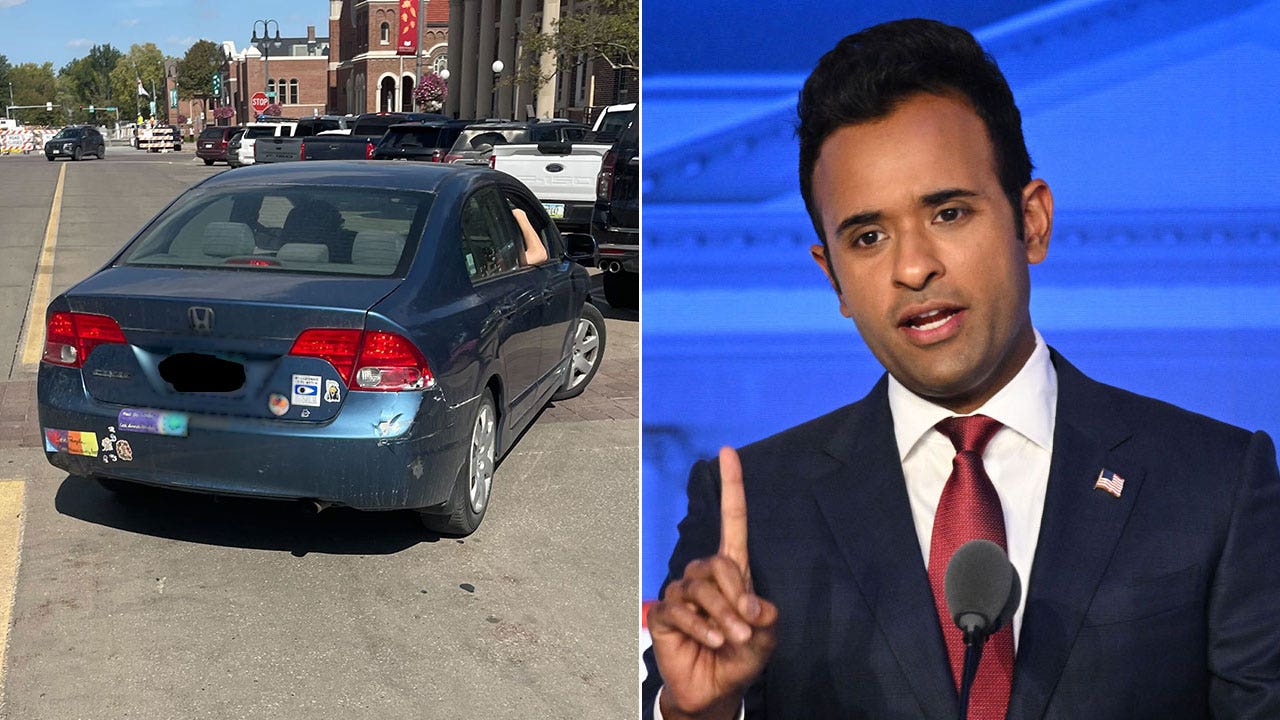 Protesters Target Ramaswamy Campaign Vehicle in Iowa