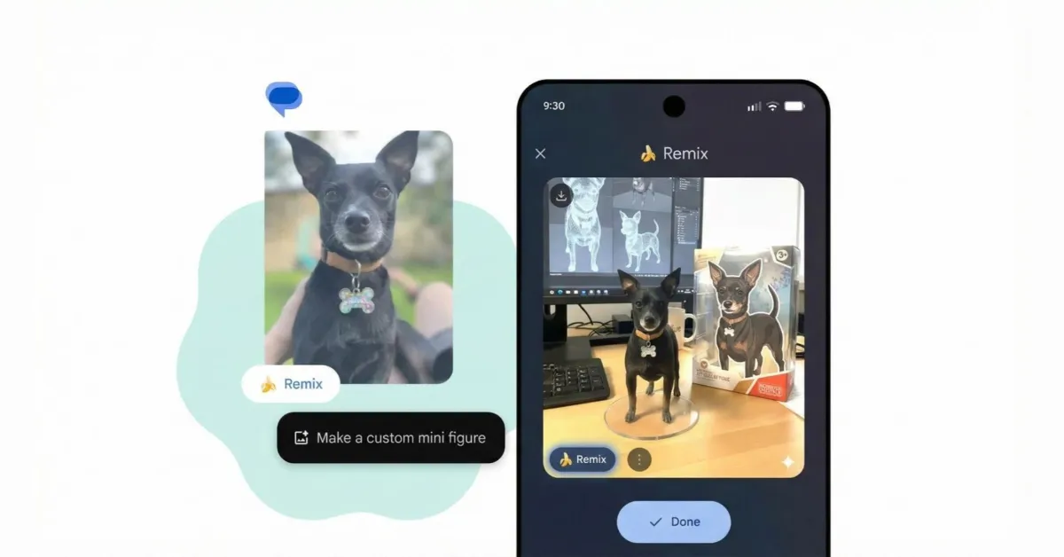 Featured image for Google Messages to Modify Controversial Nano Banana Remix Feature