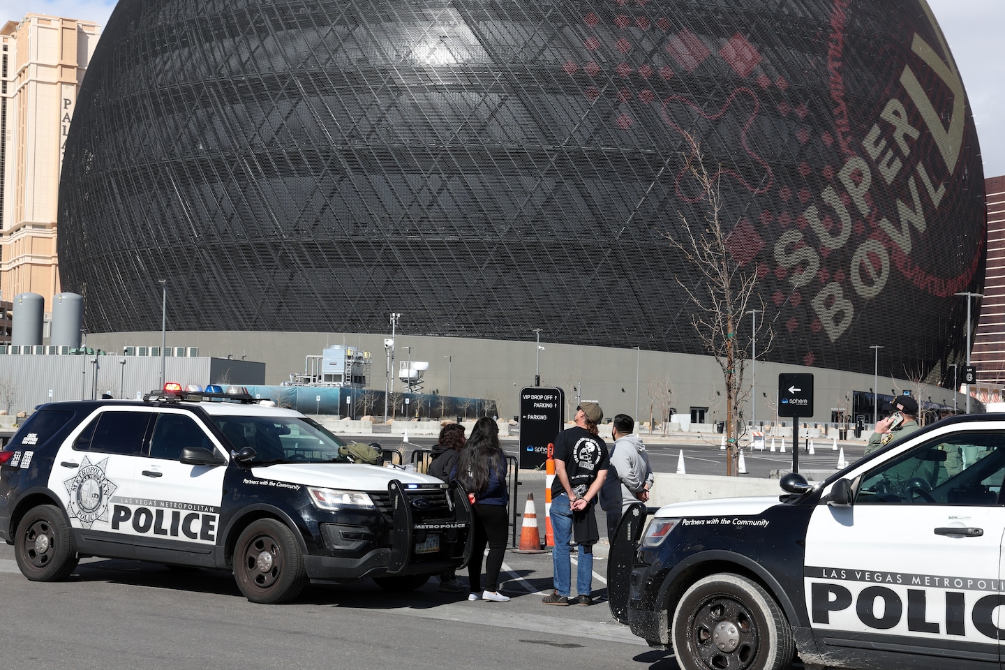 Featured image for "Arrested: Man Climbs Las Vegas Sphere During Super Bowl Week"
