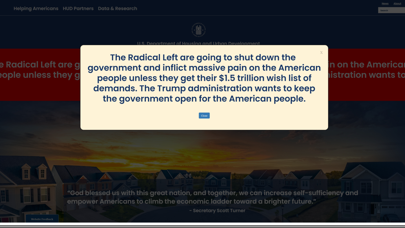 Featured image for Federal Agencies Blame 'Radical Left' and Democrats for Government Shutdown