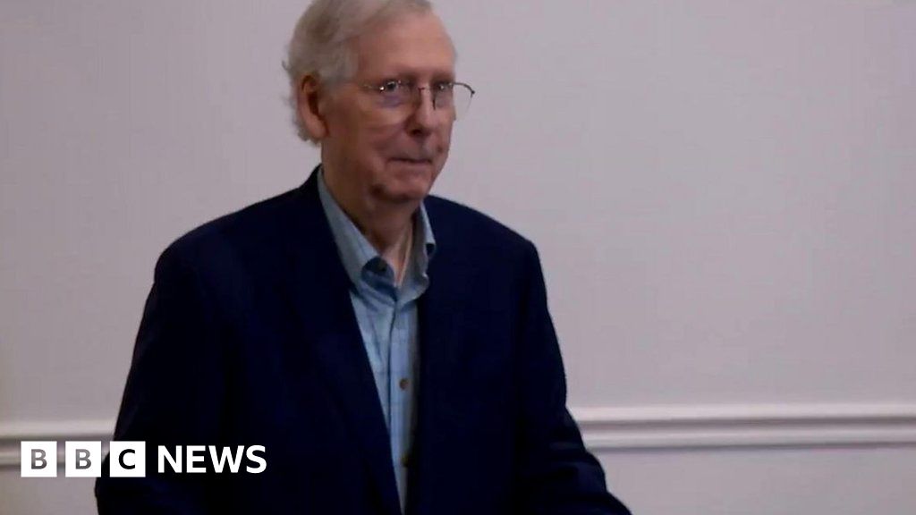 Featured image for "Concerns rise as Mitch McConnell freezes again, prompting questions about his health"