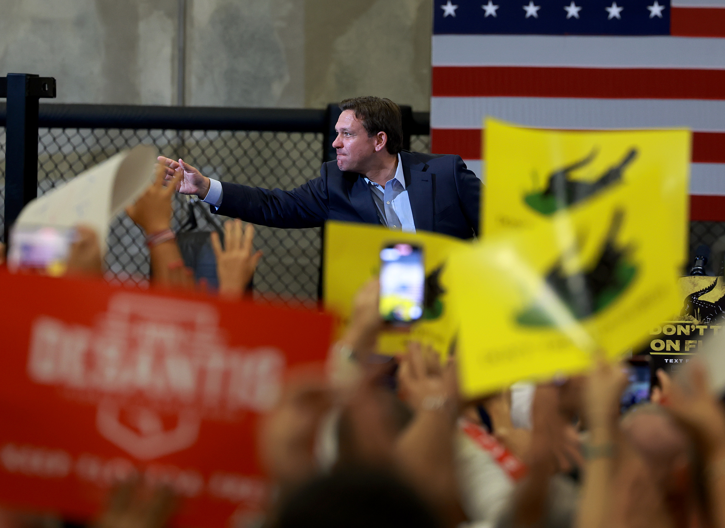 DeSantis gains support from ex-Trump staffers amidst ongoing GOP civil war.