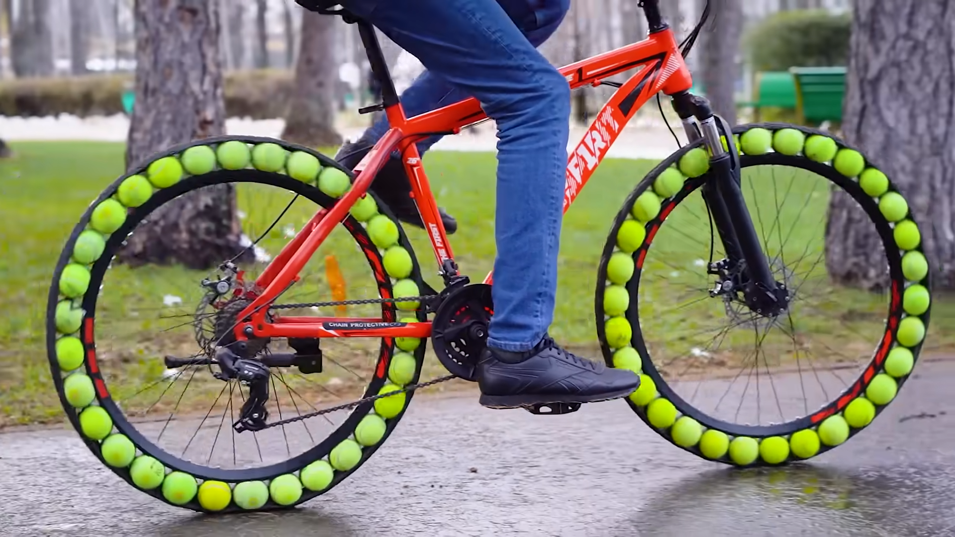 "Swap Your Bike Tires for Tennis Balls to Avoid Punctures"