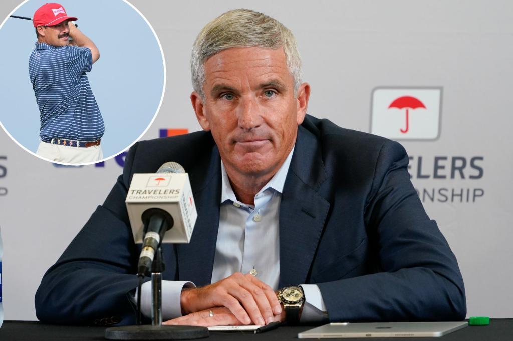 PGA players demand resignation of Jay Monahan in LIV merger meeting.