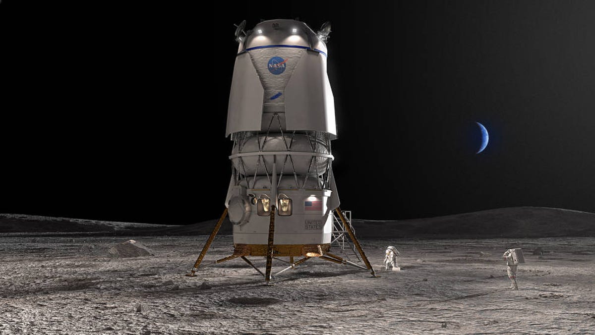 Blue Origin beats SpaceX to win multibillion-dollar NASA lunar lander contract