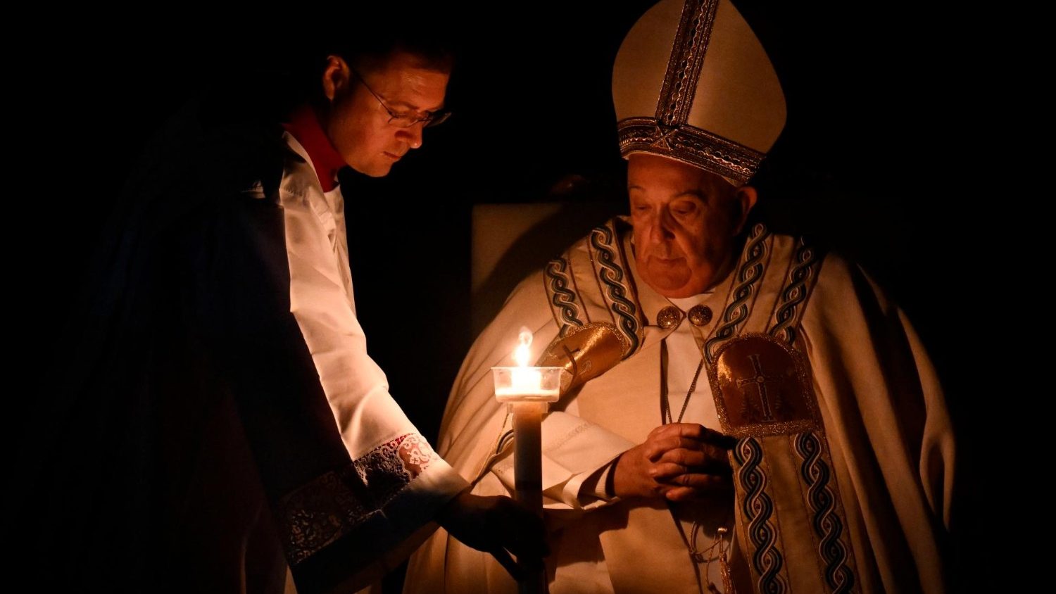 "Pope Francis Leads Easter Vigil Service After Health Setback"