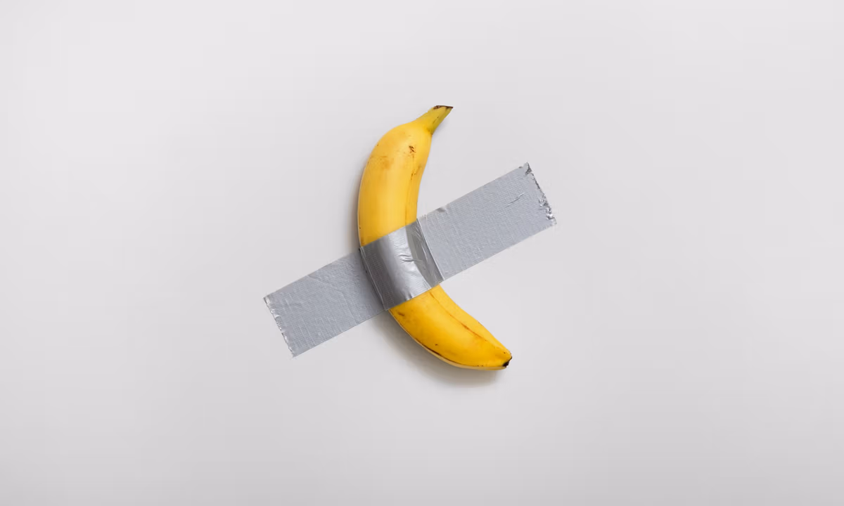 Featured image for Duct-Taped Banana Art Sells for $6.2M at Sotheby's