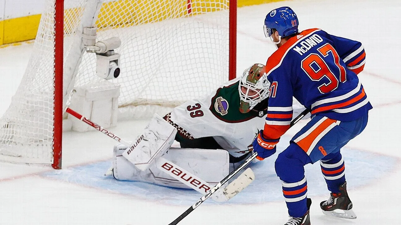 "McDavid's 60th goal seals OT win for Oilers against Coyotes"