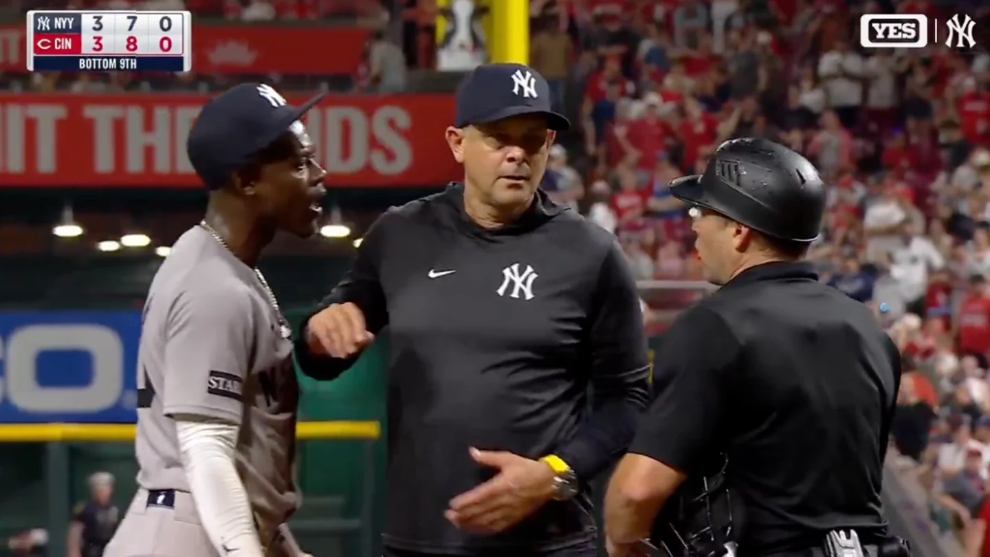 Featured image for Jazz Chisholm Ejected in Yankees' Extra-Inning Loss