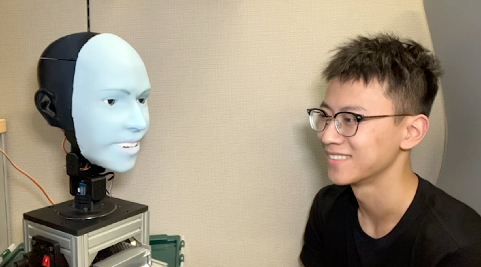 Featured image for "AI-Powered Robotic Face Anticipates and Mirrors Human Smiles in Real Time"