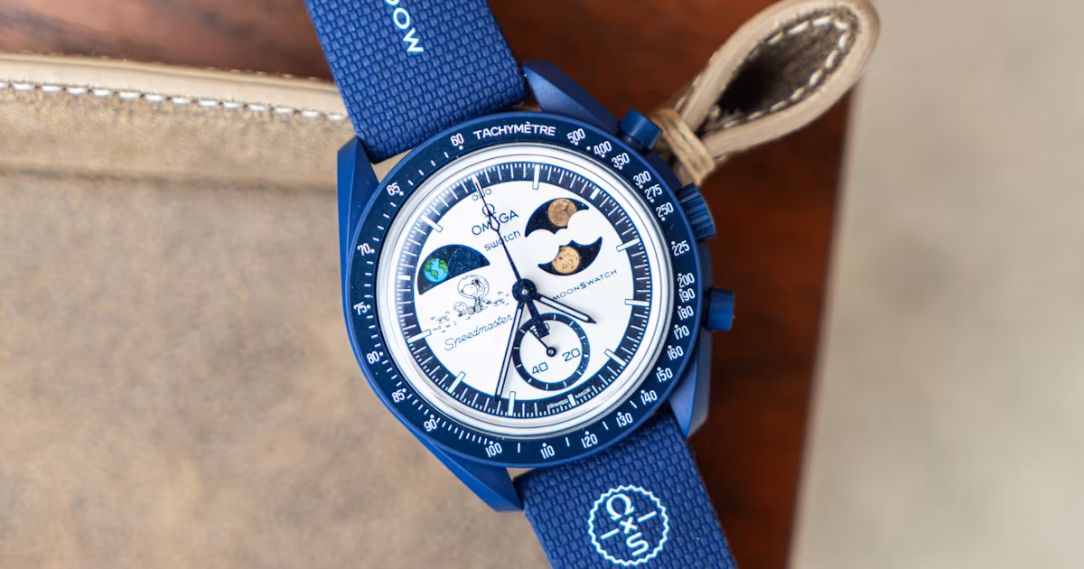 Featured image for Omega and Swatch Unveil New Snoopy MoonSwatch with Space-Themed Details