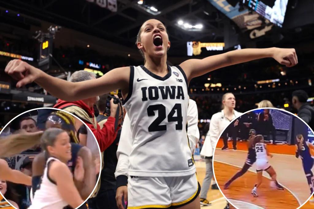 "Iowa's Gabbie Marshall Stands by Controversial UConn-Iowa Foul Call as 'Moving Screen'"
