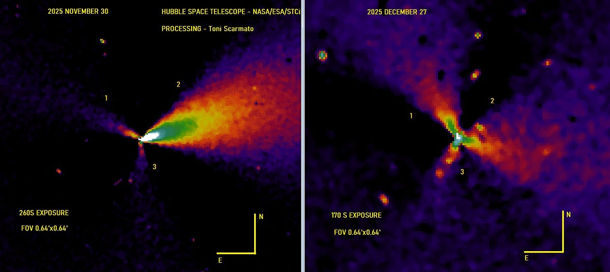 Featured image for Hubble and VLT Unveil New Insights into Comet 3I/ATLAS