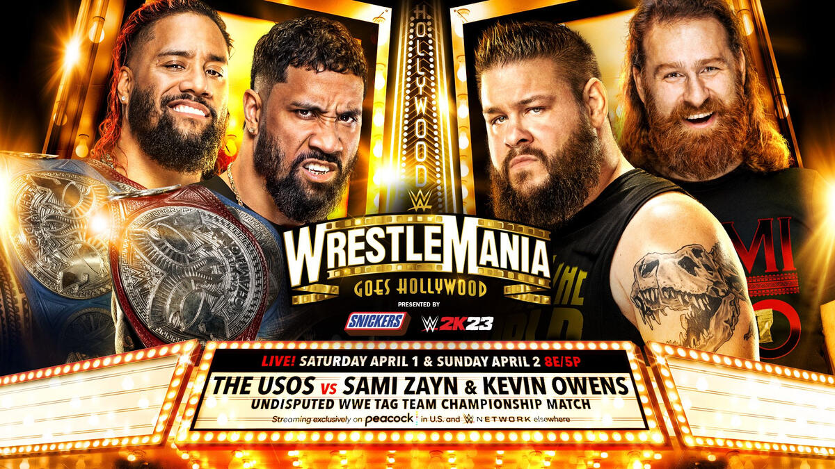 "The Usos to Defend WWE Tag Team Championship Against Zayn & Owens at WrestleMania 39"