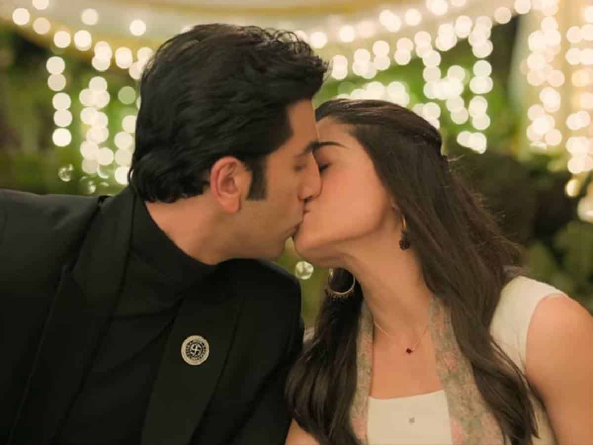Featured image for "Rashmika Mandanna's Sensational Lip Locks and Romantic Anthems in Animal"